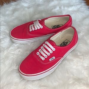 Red Authentic Vans